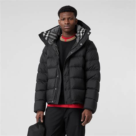 burberry puffer coat men|Burberry detachable hood puffer coat.